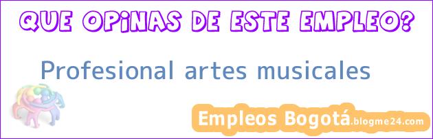 Profesional artes musicales