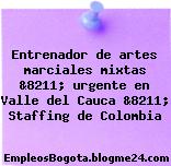 Entrenador de artes marciales mixtas &8211; urgente en Valle del Cauca &8211; Staffing de Colombia