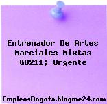Entrenador De Artes Marciales Mixtas &8211; Urgente