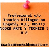 Profesional y/o Tecnico Bilingue en Bogotá, D.C. &8211; VODKA ARTE Y TECNICA S A S