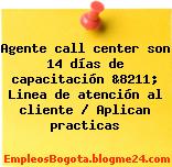 Agente call center son 14 días de capacitación &8211; Linea de atención al cliente / Aplican practicas