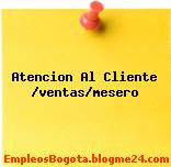 Atencion Al Cliente /ventas/mesero