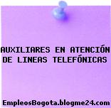 AUXILIARES EN ATENCIÓN DE LINEAS TELEFÓNICAS