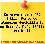 Enfermera Jefe PAD &8211; Punto de atención domiciliario en Bogotá, D.C. &8211; Medicall