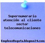 Supernumerario atención al cliente sector telecomunicaciones
