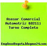 Asesor Comercial Automotriz &8211; Turno Completo