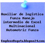 Auxiliar de logística Funza Manejo intermedio de Excel Multinacional Automotriz Funza