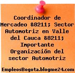 Coordinador de Mercadeo &8211; Sector Automotriz en Valle del Cauca &8211; Importante Organización del sector Automotriz