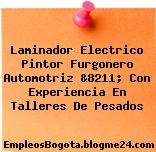 Laminador Electrico Pintor Furgonero Automotriz &8211; Con Experiencia En Talleres De Pesados