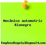 Mecánico automotriz Rionegro