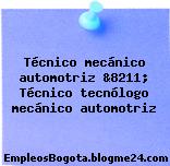 Técnico mecánico automotriz &8211; Técnico tecnólogo mecánico automotriz