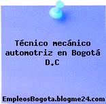 Técnico mecánico automotriz en Bogotá D.C