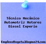Técnico Mecánico Automotriz Motores Diesel Experie