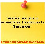 Técnico mecánico automotriz Piedecuesta Santander