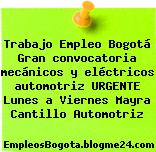 Trabajo Empleo Bogotá Gran convocatoria mecánicos y eléctricos automotriz URGENTE Lunes a Viernes Mayra Cantillo Automotriz
