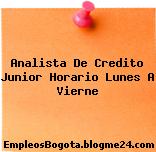 Analista De Credito Junior Horario Lunes A Vierne