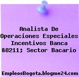 Analista De Operaciones Especiales Incentivos Banca &8211; Sector Bacario