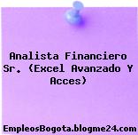 Analista Financiero Sr. (Excel Avanzado Y Acces)