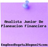 Analista Junior De Planeacion Financiera
