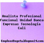 Analista Profesional Funcional Unidad Banca Empresas Tecnología Cali