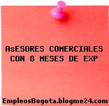 AsESORES COMERCIALES CON 8 MESES DE EXP