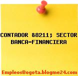 CONTADOR &8211; SECTOR BANCA-FINANCIERA