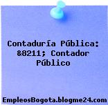 Contaduría Pública: &8211; Contador Público