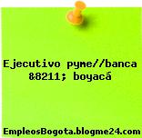 Ejecutivo pyme//banca &8211; boyacá