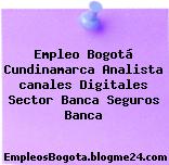 Empleo Bogotá Cundinamarca Analista canales Digitales Sector Banca Seguros Banca