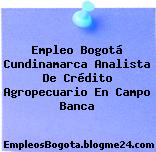 Empleo Bogotá Cundinamarca Analista De Crédito Agropecuario En Campo Banca