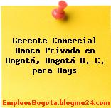 Gerente Comercial Banca Privada en Bogotá, Bogotá D. C. para Hays