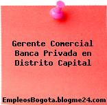 Gerente Comercial Banca Privada en Distrito Capital