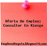 Oferta De Empleo: Consultor En Riesgo