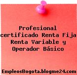 Profesional certificado Renta Fija Renta Variable y Operador Básico
