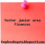 Tester junior area finanzas