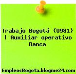 Trabajo Bogotá (O981) | Auxiliar operativo Banca