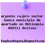 urgente cajero sector banca municipio de apartado en Antioquia &8211; Activos