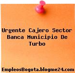 Urgente Cajero Sector Banca Municipio De Turbo