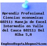 Aprendiz Profesional Ciencias economicas &8211; Manejo de Excel Intermedio en Valle del Cauca &8211; Del Alba S.A