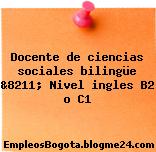Docente de ciencias sociales bilingüe &8211; Nivel ingles B2 o C1