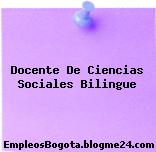 Docente De Ciencias Sociales Bilingue
