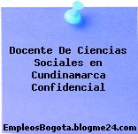 Docente De Ciencias Sociales en Cundinamarca Confidencial