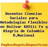 Docentes Ciencias Sociales para Metodologías Flexibles en Bolívar &8211; Fe y Alegria de Colombia D.Nacional