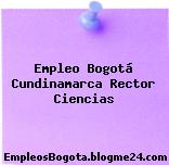 Empleo Bogotá Cundinamarca Rector Ciencias