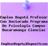 Empleo Bogotá Profesor Con Doctorado Programa De Psicología Campus Bucaramanga Ciencias
