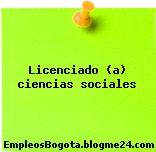 Licenciado (a) ciencias sociales