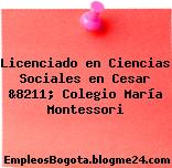 Licenciado en Ciencias Sociales en Cesar &8211; Colegio María Montessori