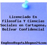 Licenciado En Filosofia Y Ciencias Sociales en Cartagena, Bolívar Confidencial