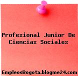 Profesional Junior De Ciencias Sociales