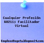 Cualquier Profesión &8211; Facilitador Virtual
